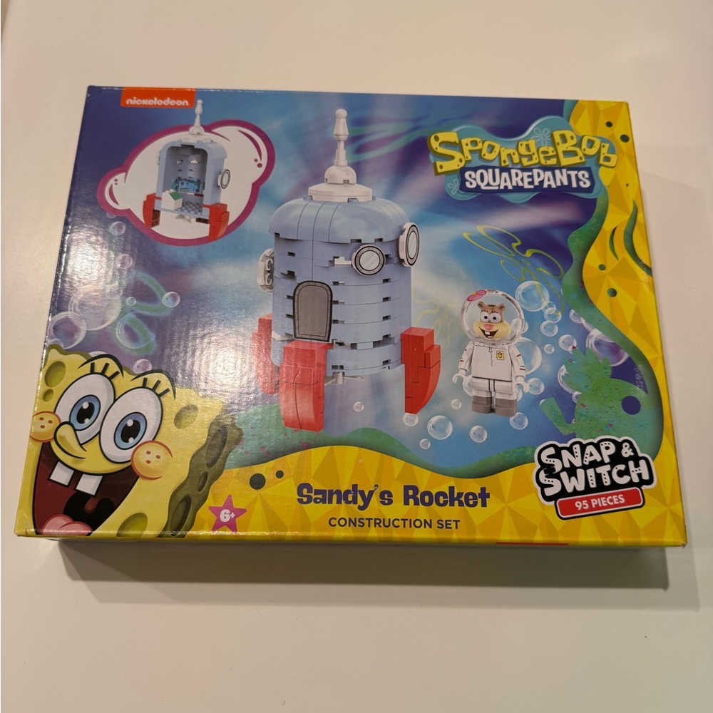 SpongeBob SquarePants Sandy's Rocket Construction Buildable Set 95 pieces